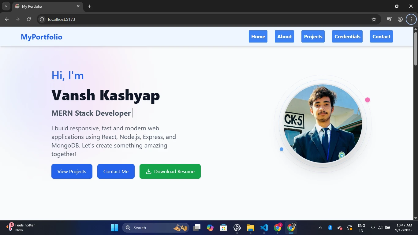 Vansh Kashyap | MERN Stack Developer